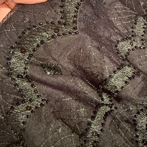 Shoshanna Jasmina Strapless beaded top bow Gown Maxi Dress Womens Size 6 Black - Picture 7 of 15